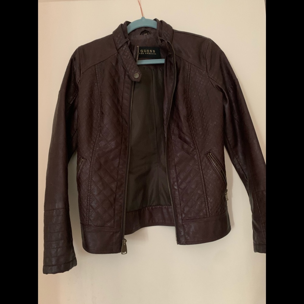 Guess faux leather jacket .. size S